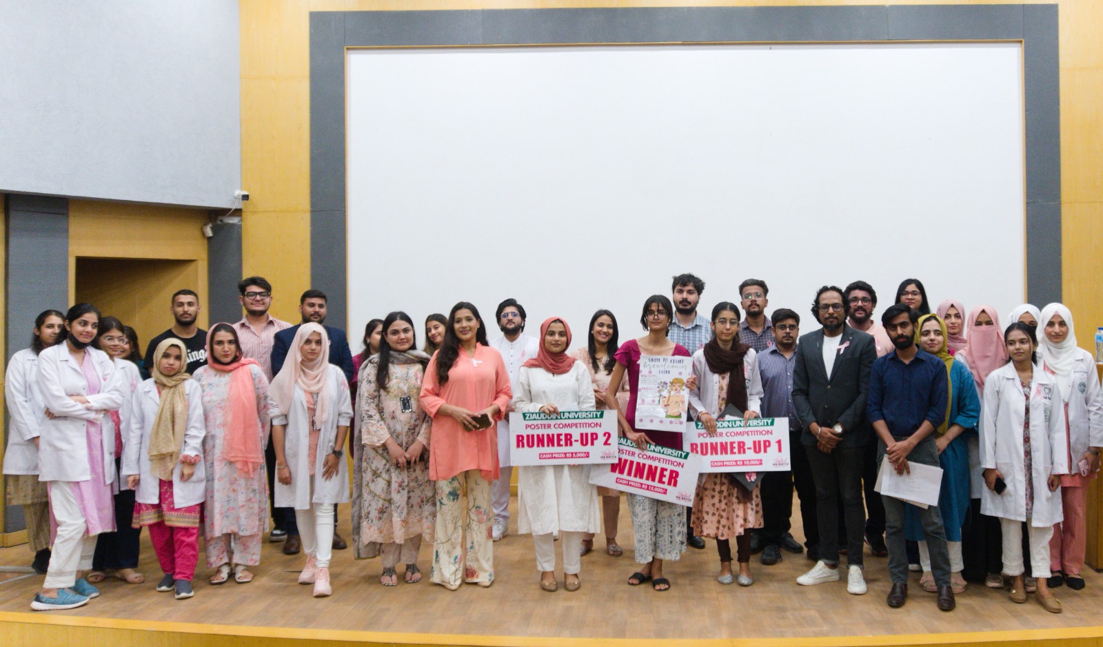 "Ziauddin University Ends Breast Cancer Awareness Month with Inspiring Poster Competition"
