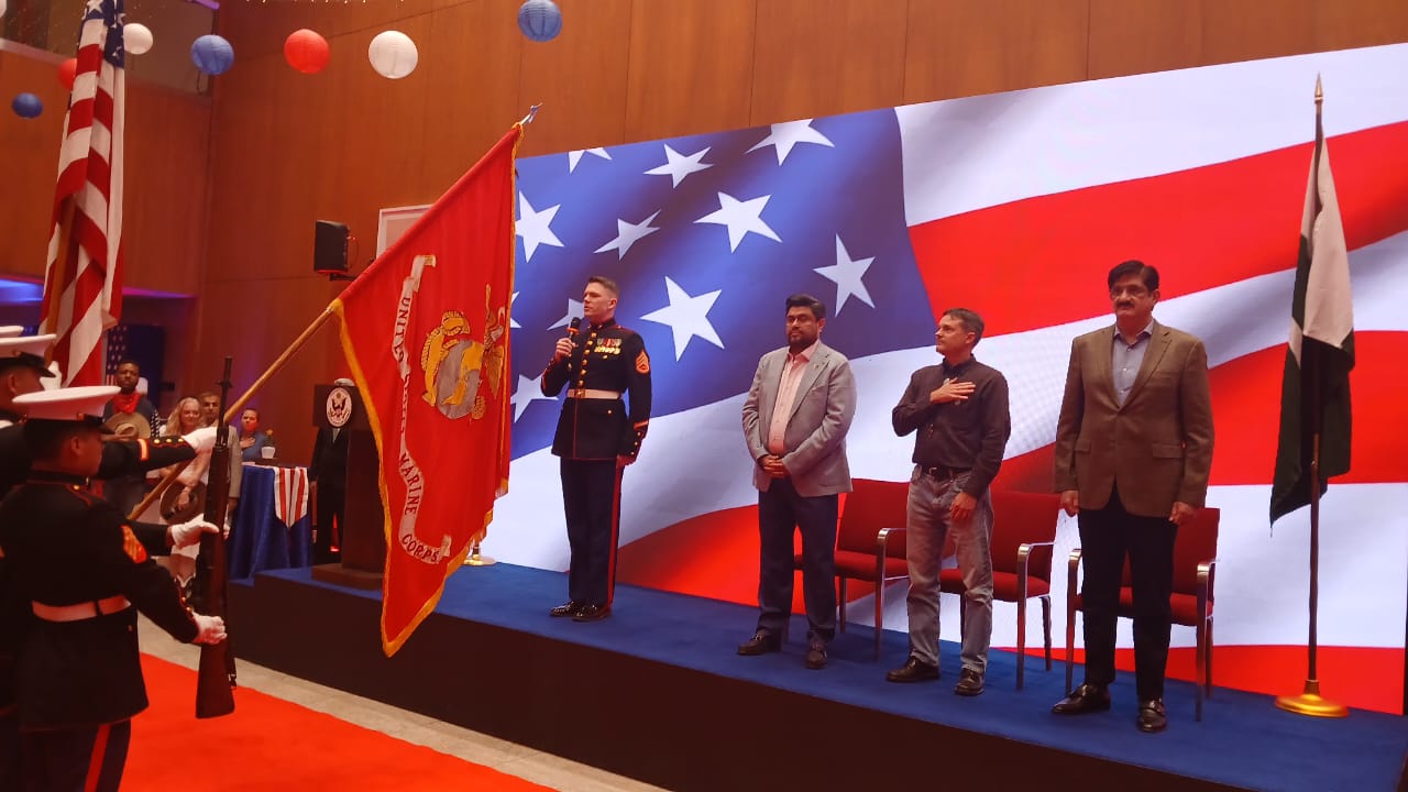 Governor Tessori, CM Murad Attend U.S. Independence Day Celebration in Karachi