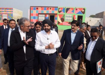 World Bank President Ajay Banga visits Sindh flood housing project