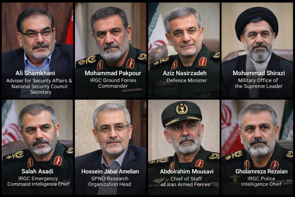 The strike also hit several senior Iranian military and security officials.