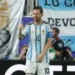 Lionel Messi celebrates his historic World Cup hat-trick