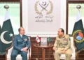 Asim Munir meets Lebanese Army Chief Rodolphe Haykal at GHQ Rawalpindi.