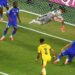 Curacao goalkeeper Eloy Room in action during a World Cup Group E match against Ecuador.