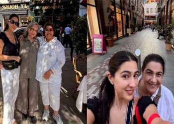 Sara Ali Khan with Amrita Singh and Sharmila Tagore during their London family vacation
