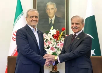 Iranian President Masoud Pezeshkian meeting Pakistani officials during official visit to Islamabad.