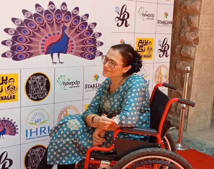 Visually impaired students performing at a Karachi award ceremony celebrating inclusive music education.