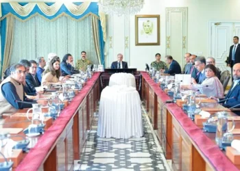 Prime Minister Shehbaz Sharif leads a review meeting on SME financing and business development in Islamabad.