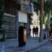 Smoke rises near the Four Seasons Hotel in Damascus after explosions during Emmanuel Macron's visit to Syria.