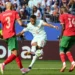 Kylian Mbappe celebrates his goal during France's World Cup quarter-final victory over Morocco.