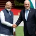 Indian Prime Minister Narendra Modi during his official visit to New Zealand for trade and diplomatic talks.