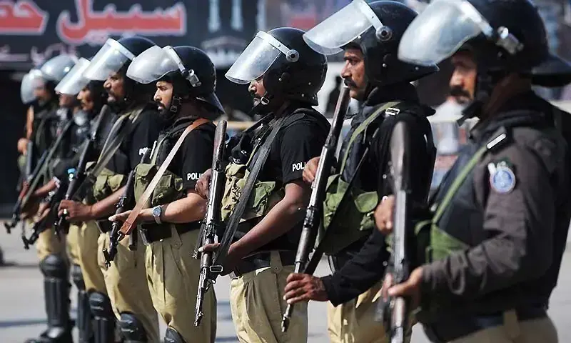 Security personnel during a joint intelligence-based operation in the Khattak Dam area near the Karak-Kohat border.