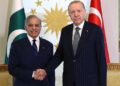 Prime Minister Shehbaz Sharif and President Recep Tayyip Erdoğan during a bilateral meeting in Istanbul.