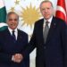 Prime Minister Shehbaz Sharif and President Recep Tayyip Erdoğan during a bilateral meeting in Istanbul.
