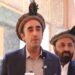 Bilawal Bhutto Zardari speaking during a public ceremony in Gilgit-Baltistan.