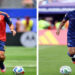 France and Spain players competing for a place in the FIFA World Cup final.
