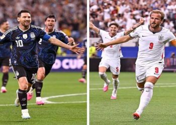 Lionel Messi and Harry Kane ahead of the FIFA World Cup semi-final between Argentina and England.
