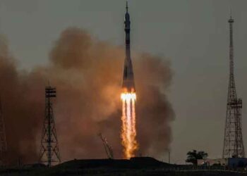 The Soyuz MS-29 spacecraft lifts off from Baikonur Cosmodrome on its mission to the International Space Station.