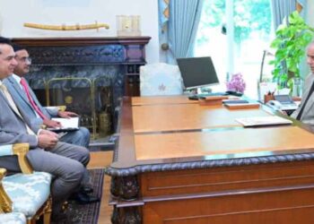 Prime Minister Shehbaz Sharif meeting officials to review national security and monsoon preparedness in Islamabad.