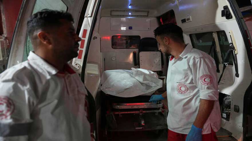 Damage after an Israeli airstrike in Deir al-Balah during stalled Gaza ceasefire negotiations.