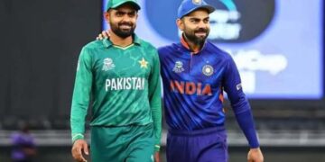 ICC World Cup trophy displayed as the governing body announces a revised format for the 2027 ODI World Cup.