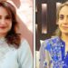 Pakistani actresses Nadia Khan and Saba Faisal amid an online debate over Sajal Aly's television drama scene.
