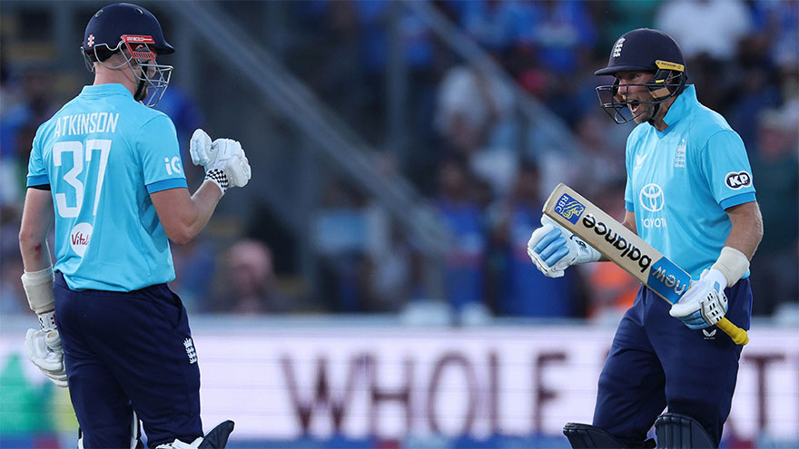 Joe Root plays a match-winning innings during England's four-wicket victory against India in the second ODI at Cardiff.