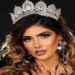 Aniqa Jamal Iqbal celebrates after winning the Miss World Pakistan 2026 title during the crowning ceremony in Lahore.