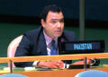Pakistan's representative speaks at the UN Security Council on atrocities and the humanitarian crisis in Darfur, Sudan.
