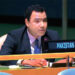 Pakistan's representative speaks at the UN Security Council on atrocities and the humanitarian crisis in Darfur, Sudan.