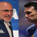 Spain coach Luis de la Fuente and Argentina coach Lionel Scaloni ahead of the FIFA World Cup final in New Jersey.