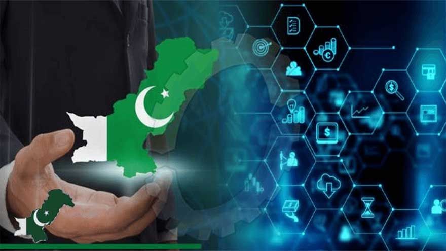 Software developers working in a modern technology office representing Pakistan's record IT export growth
