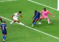 England players celebrate their 6-4 victory over France in the FIFA World Cup 2026 third-place playoff.