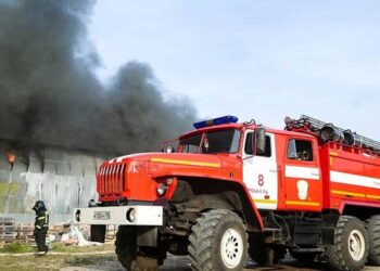 Emergency crews respond after Ukrainian drone attacks hit multiple Russian regions.