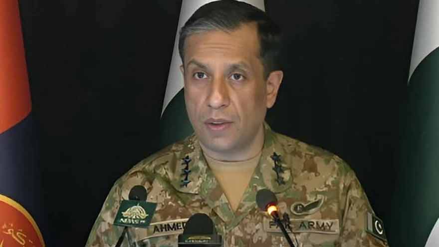 Lieutenant General Ahmed Sharif Chaudhry addresses students at Summer Camp 2026 during an interactive session on Pakistan's national security and terrorism.