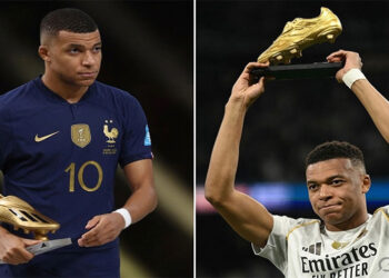 France captain Kylian Mbappe with the 2026 FIFA World Cup Golden Boot award.