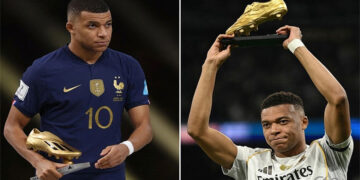 France captain Kylian Mbappe with the 2026 FIFA World Cup Golden Boot award.