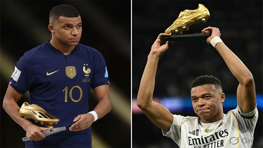 France captain Kylian Mbappe with the 2026 FIFA World Cup Golden Boot award.