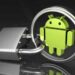 Android 16 smartphone displaying Google's lock screen security update notification.