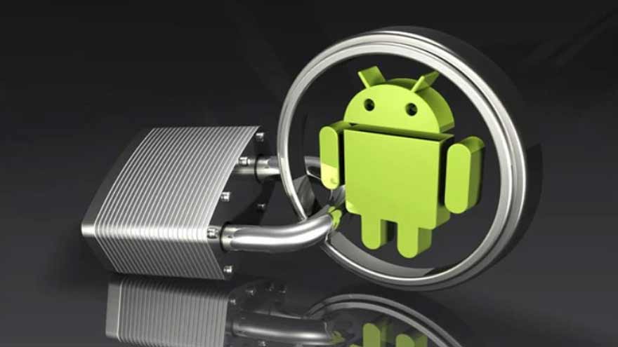 Android 16 smartphone displaying Google's lock screen security update notification.