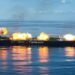 Oil tanker sailing through the Red Sea as regional conflict threatens global energy supply routes.
