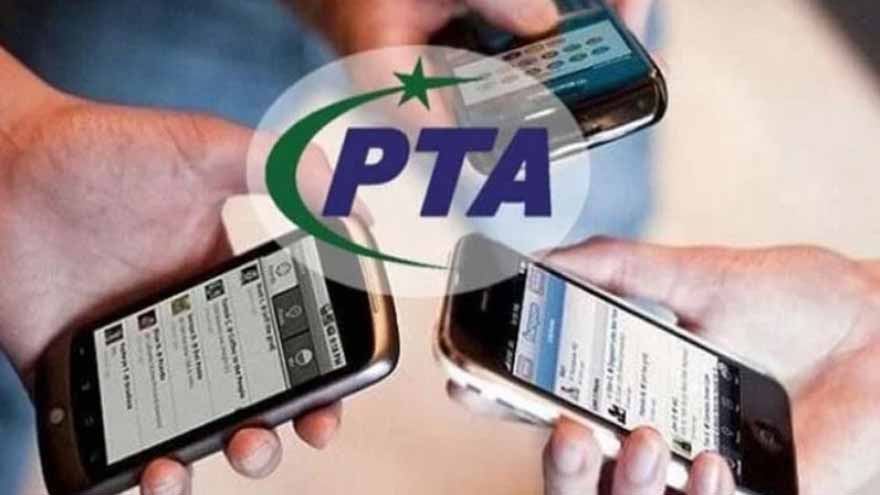 A person holding a mobile phone and SIM card following a PTA security warning.