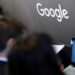 US President Donald Trump and the Google logo following the EU's €890 million antitrust fine.