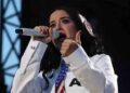 Katy Perry reacts after the White House used her song Firework in a video showing US military strikes on Iran.