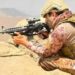 Security personnel during Operation Al-Azm in Balochistan targeting militant hideouts and recovering weapons.