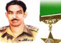 Portrait of Captain Muhammad Sarwar Shaheed, Pakistan's first Nishan-e-Haider recipient, commemorated on his 78th martyrdom anniversary.