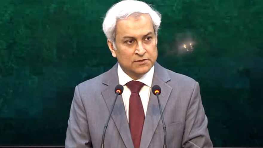 Foreign Office spokesperson Tahir Andrabi speaks during a weekly media briefing on Pakistan’s diplomatic efforts and regional developments.