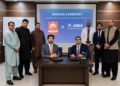 ABHI Microfinance Bank and Islamabad Feeds representatives sign an agreement to introduce Advance Salary facilities for employees in Pakistan.