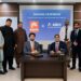 ABHI Microfinance Bank and Islamabad Feeds representatives sign an agreement to introduce Advance Salary facilities for employees in Pakistan.
