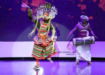 Performers present traditional Sri Lankan dances during the Kanya cultural event at the Arts Council of Pakistan Karachi.