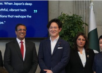 Hinza Asif joins government officials, investors and startup leaders during the Asia Web3 Alliance summit at the Embassy of Pakistan in Tokyo.